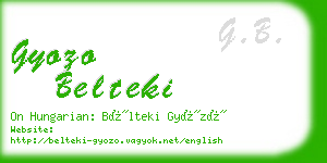 gyozo belteki business card